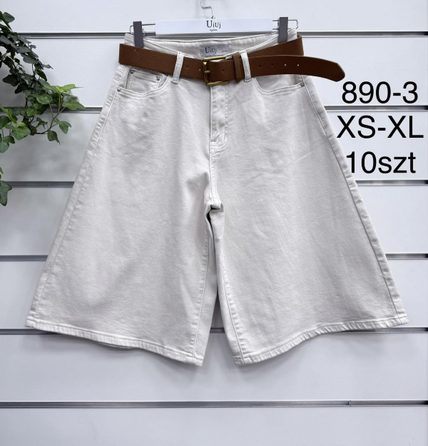 Rybaczki damskie jeans Roz XS-XL, 1 Kolor .Paczka 10 szt